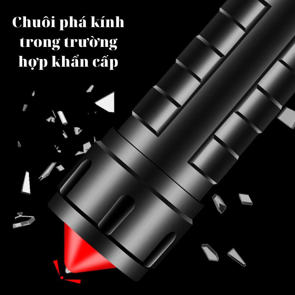 Đèn Pin Cầm Tay, Đèn Pin Siêu Sáng XHP70 Kiêm Sạc Dự Phòng Cho Điện Thoại