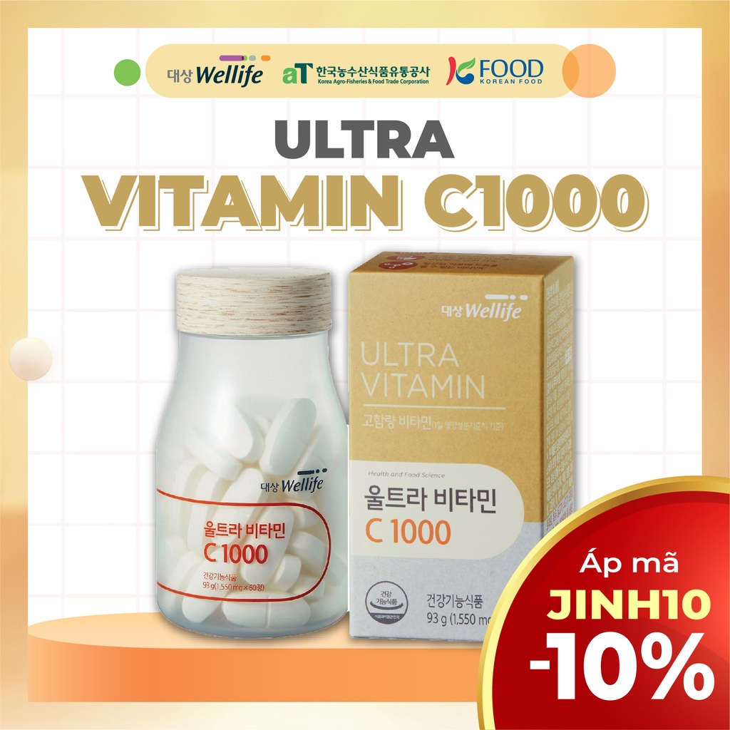 Ultra Vitamin C 1000 Daesang Wellife hộp 60 viên