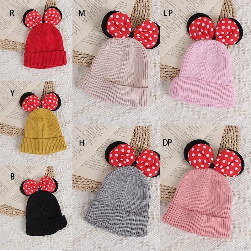 Nón Len Gắn Tai Chuột Mickey Xinh Xắn Dành Cho Bé