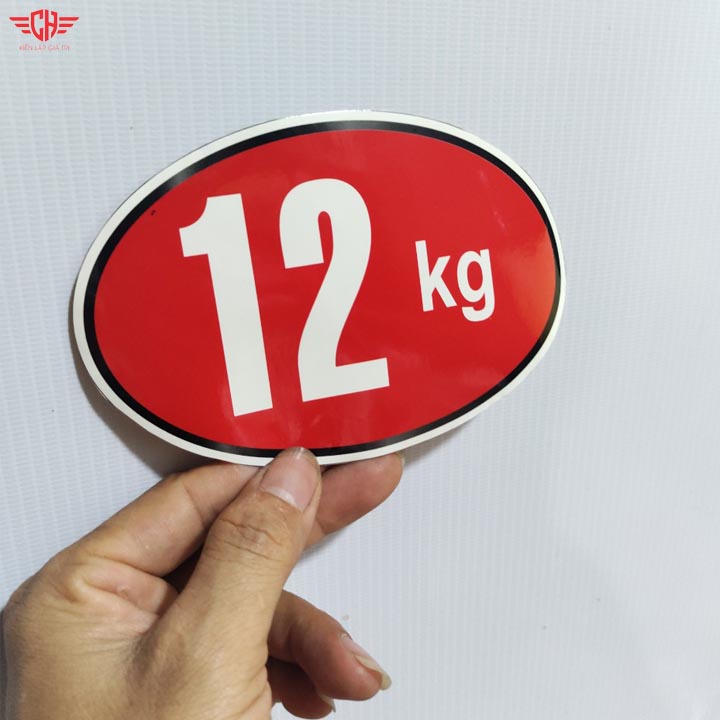 Miếng dán decal số kg máy giặt tem số kg máy giặt