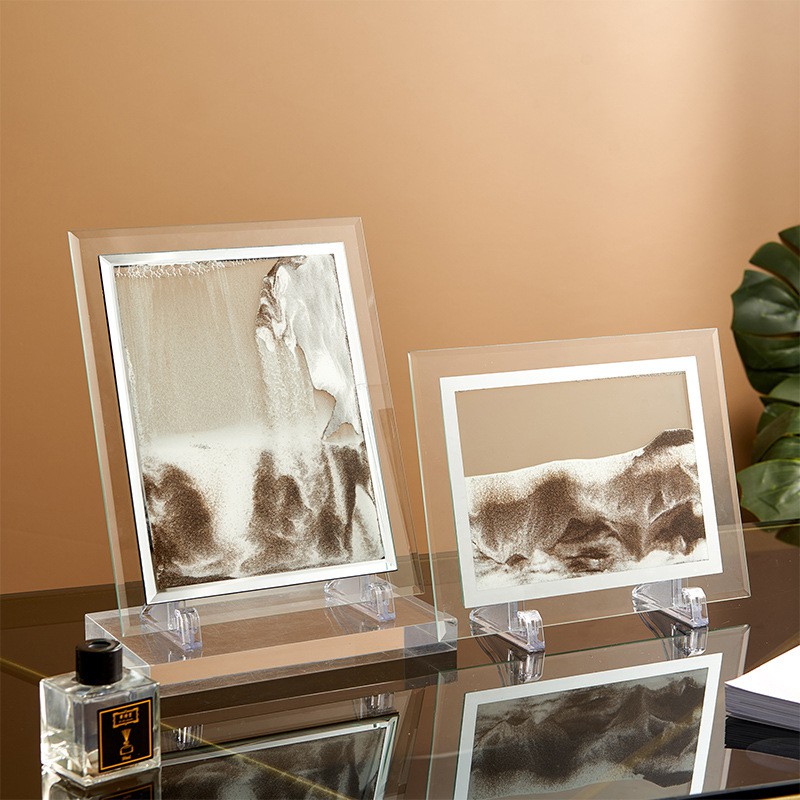 [Mã LIFEHLDEC giảm 10% đơn 99k] 5/7/8/9/10/12 Inch Tranh cát chuyển động 3D mặt kính để bàn trang trí nhà cửa nghệ thuật tranh cát chuyển động | BigBuy360 - bigbuy360.vn