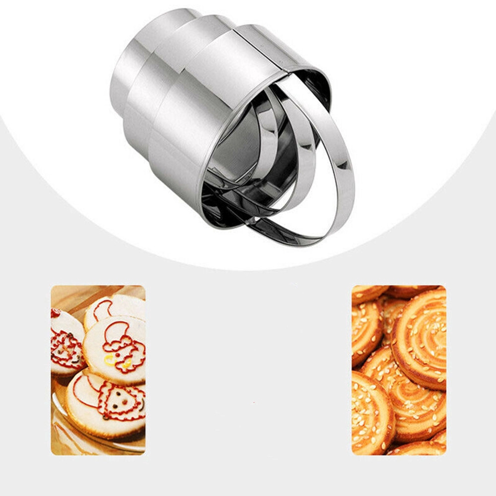 Set 5 Khuôn Cắt Bánh Quy Hình Tròn Sáng Tạo