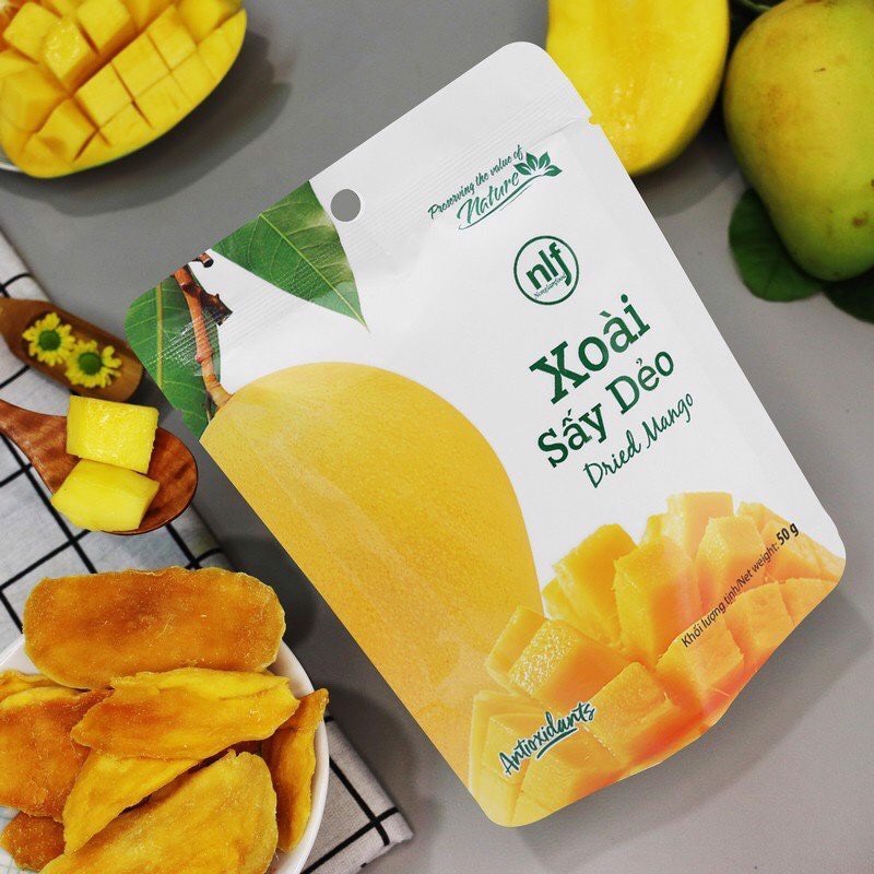 Xoài sấy dẻo Nông Lâm Food 50g hỗ trợ giảm cân ăn kiêng giữ dáng đẹp da 100% Từ Thiên Nhiên đảm bảo sức khỏe