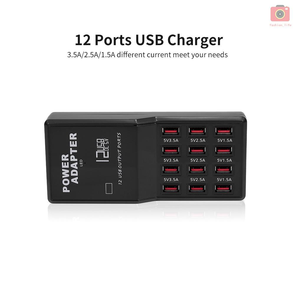 Trạm Sạc Thông Minh 12 Cổng Usb Tiện Dụng