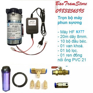 Bộ máy phun sương 10 béc sử dụng máy bơm phun sương 24v HEADON 8377