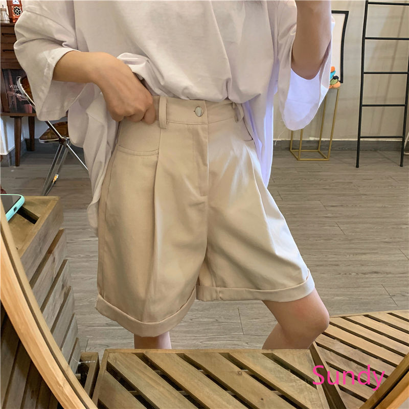 Quần short nữ lưng cao thời trang hàn