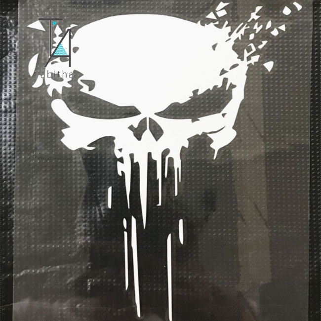 Miếng Dán Trang Trí Xe Hơi Họa Tiết Đầu Lâu Phản Quang Chống Thấm Nước Thời Trang