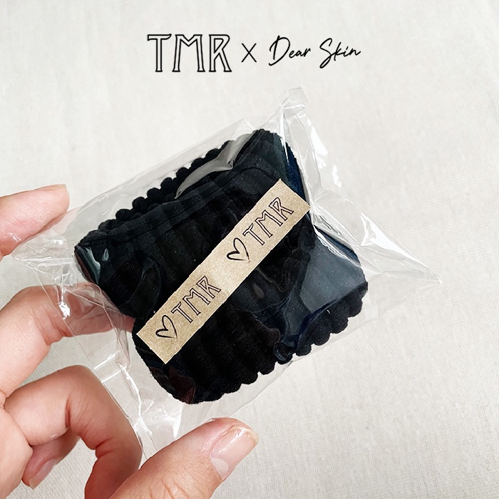 [Set 2] Dây cột tóc len gân TMR chính hãng bản lớn dày dặn màu đen thu hút