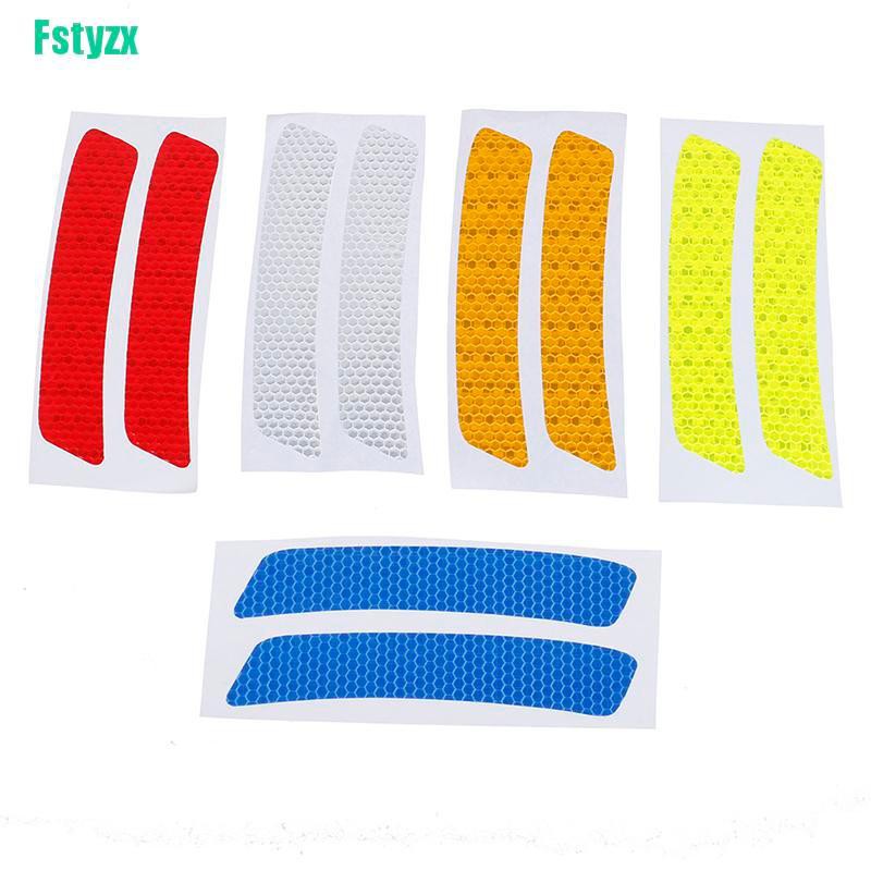 fstyzx 2Pcs Car bumper reflective warning strip decal stickers auto accessories