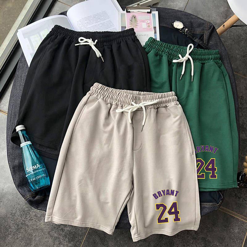 Quần short lưng thun cột dây năng động in số 24 dành cho cả nam và nữ