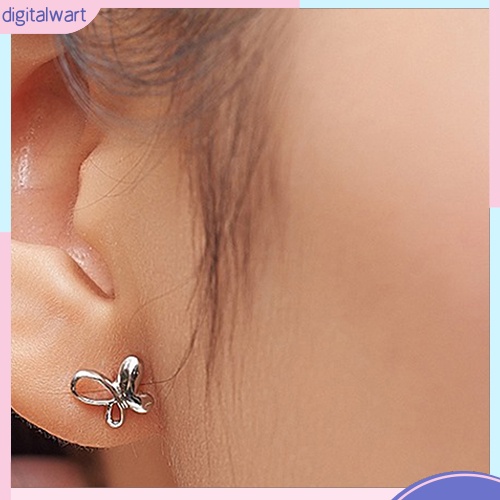 Cặp khuyên tai mạ bạc hình bướm thời trang cá tính sang trọng dành cho nữ