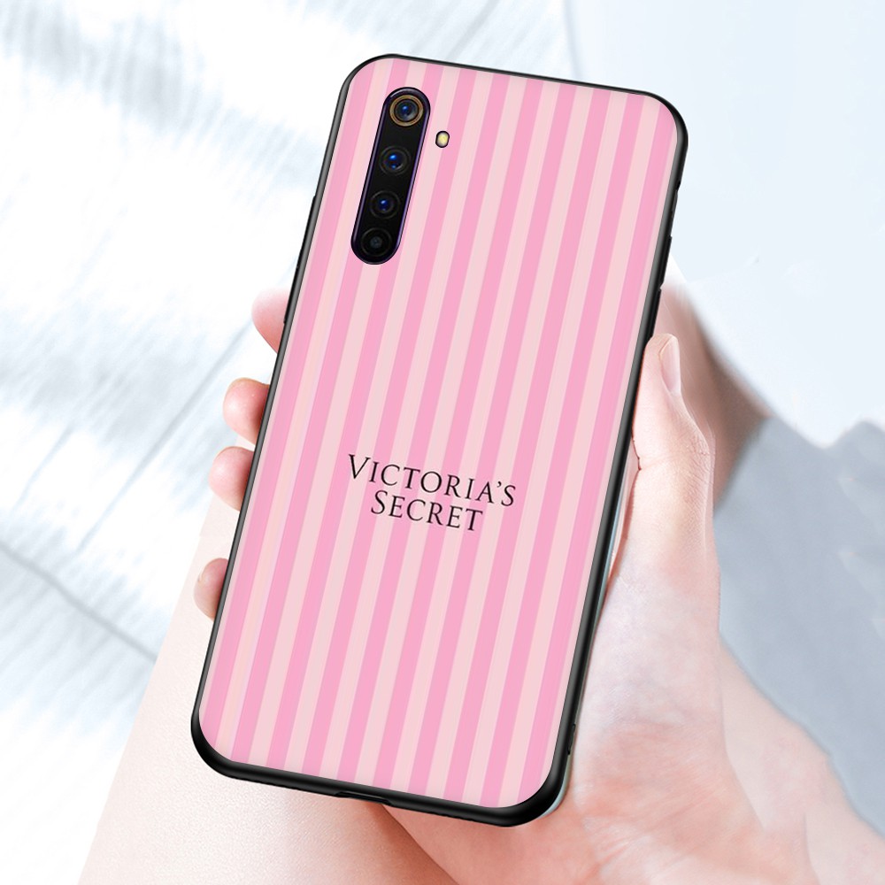 Victoria's Secret Soft Black TPU Silicone Phone Case for Realme 2 3 5 Pro 5i 5s Anti-fall Back Cover