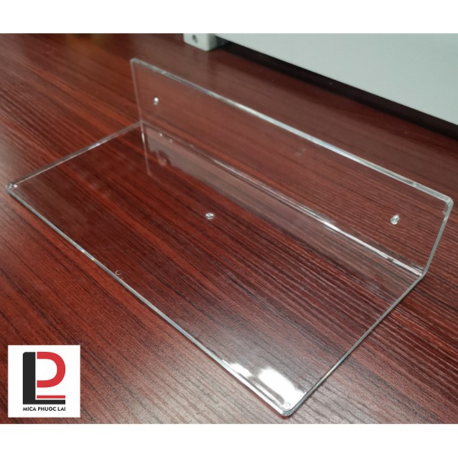 Kệ mica, acrylic chữ L treo tường cao cấp