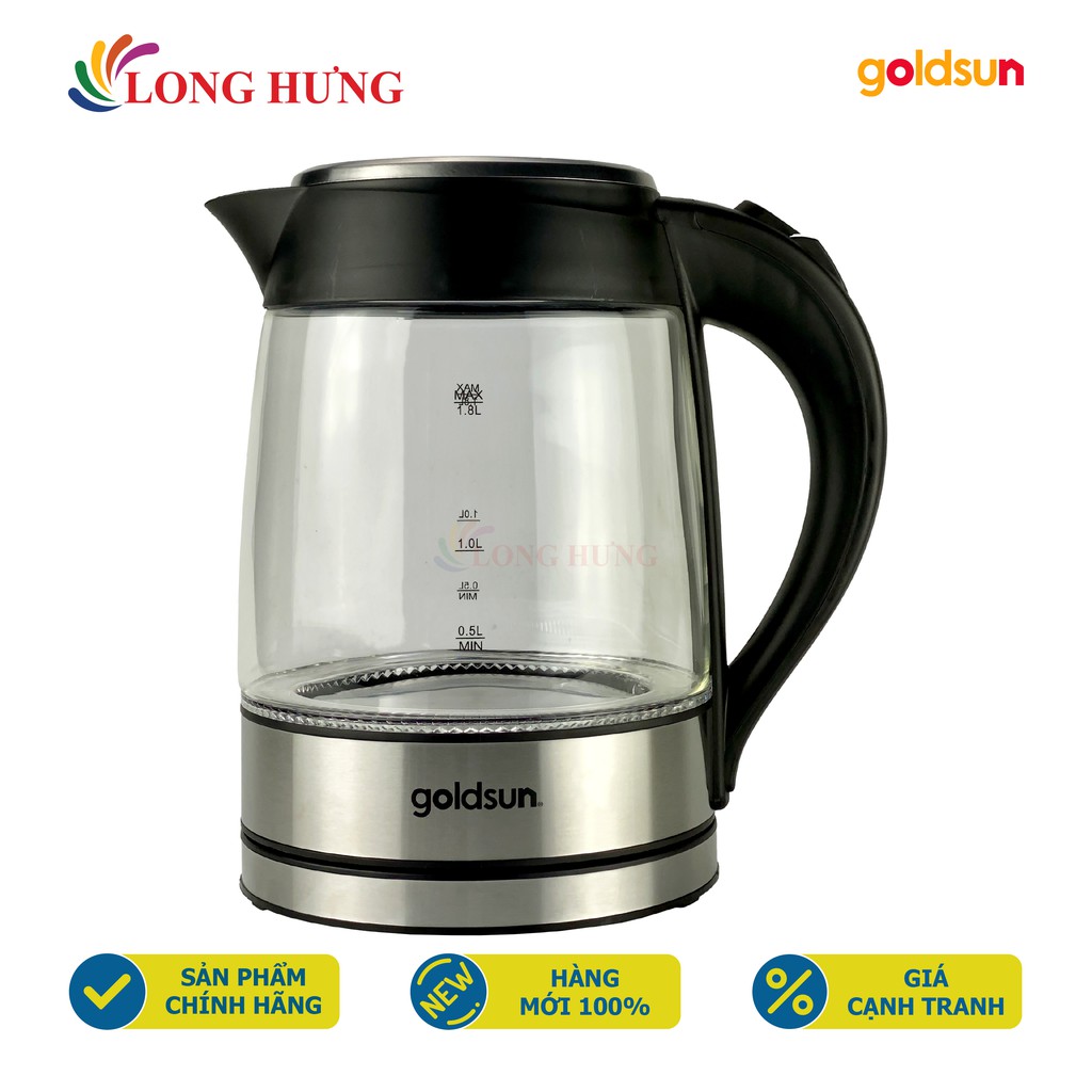 Bình đun siêu tốc Goldsun 1.8 lít EK-GF1852G - Hàng chính hãng