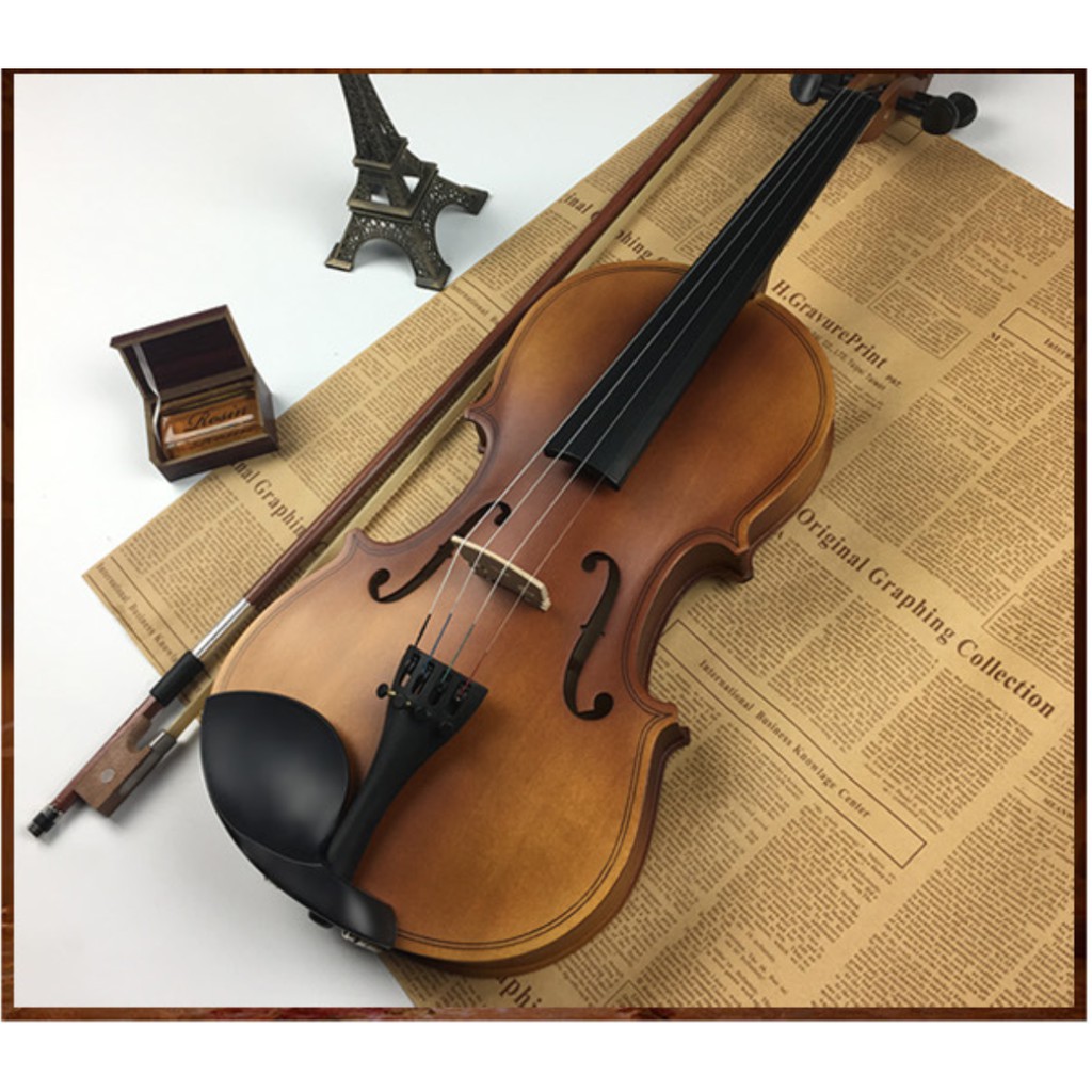 Đàn Violin  Vĩ cầm  cao cấp size 4 4 gỗ nhám full phụ kiện  - HÀNG CÓ SẴN