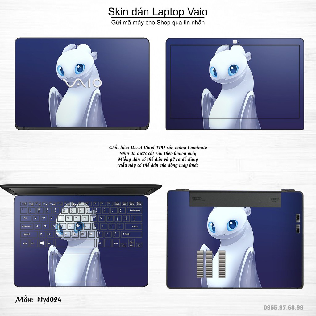 Skin dán Laptop Sony Vaio in hình bí kíp luyện rồng (inbox mã máy cho Shop)