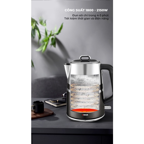 Ấm siêu tốc 1.7 Lít ROLER RK-5127