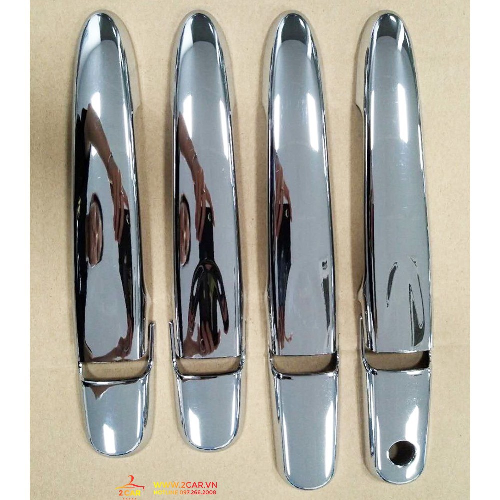 Bộ ốp tay nắm cửa, hõm xe Toyota Rush mạ crom cao cấp