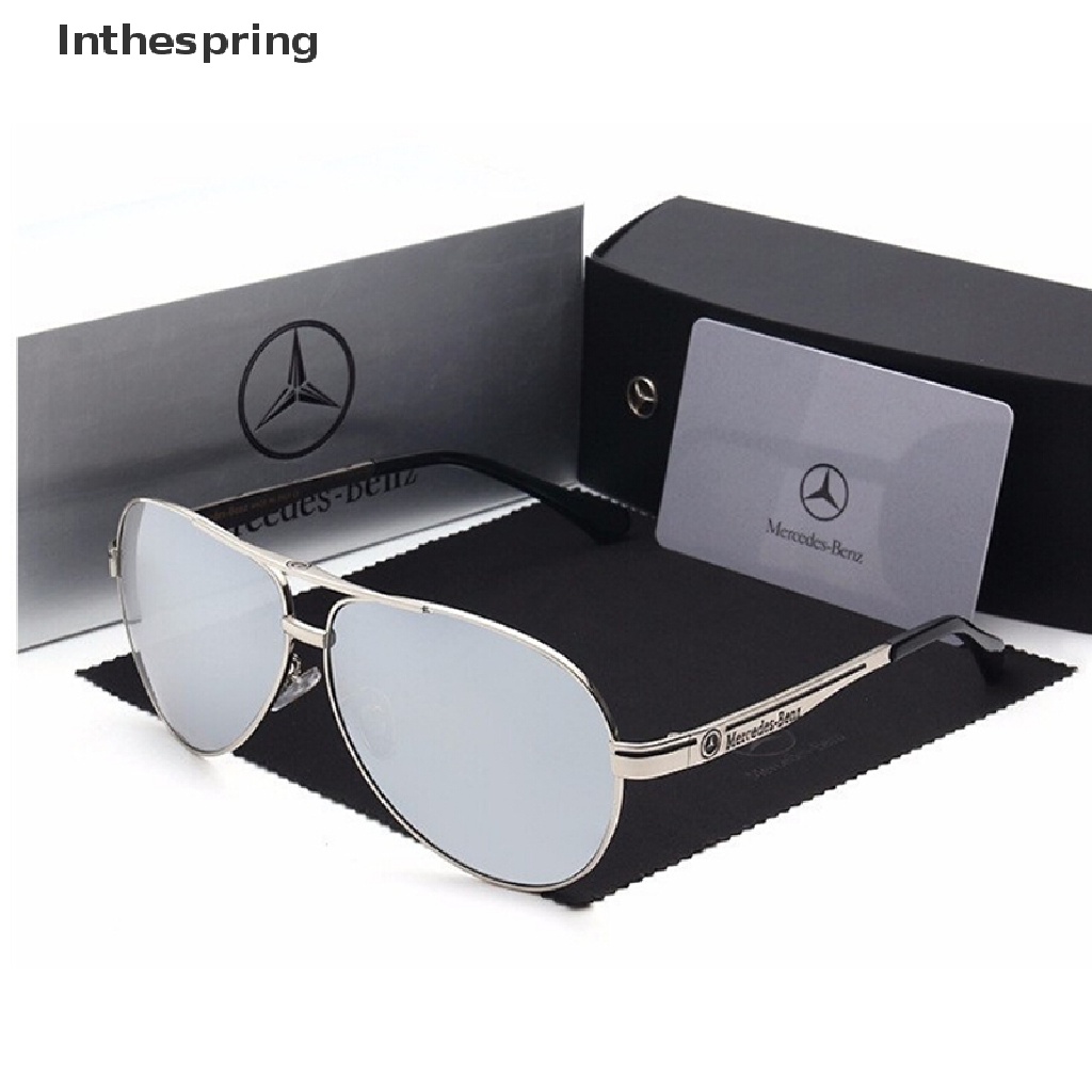 Kính mát phân cực Mercedes Benz gọng kim loại phong cách cổ điển thời trang