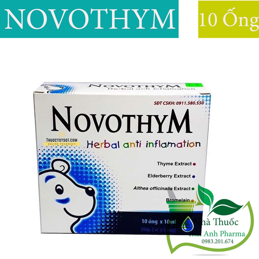 Novothym - Giúp Giảm Viêm Đường Hô Hấp Trên , Tăng Đề Kháng Giúp Con Giảm Lệ Thuộc Kháng Sinh