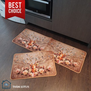 Thảm Bếp Chống Trượt In 3D Cao Cấp [120x60 và 40x60][Lotus House]