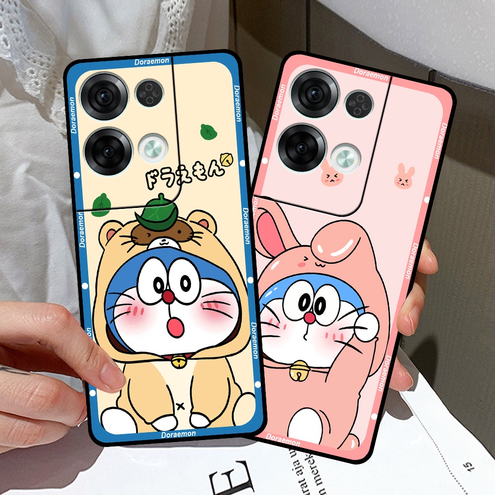 Ốp Oppo Reno 8 4G / Reno 8 5G / Reno 8Z  5G in hình cặp đôi doremon, hổ, khủng long dễ thương