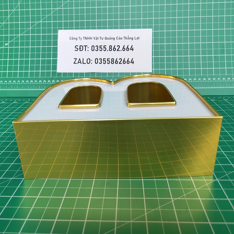 Gáy nhôm vàng gương 1 gờ 4cm 6cm