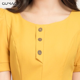 Đầm nữ rã tay phồng GUMAC MS12041_VANG