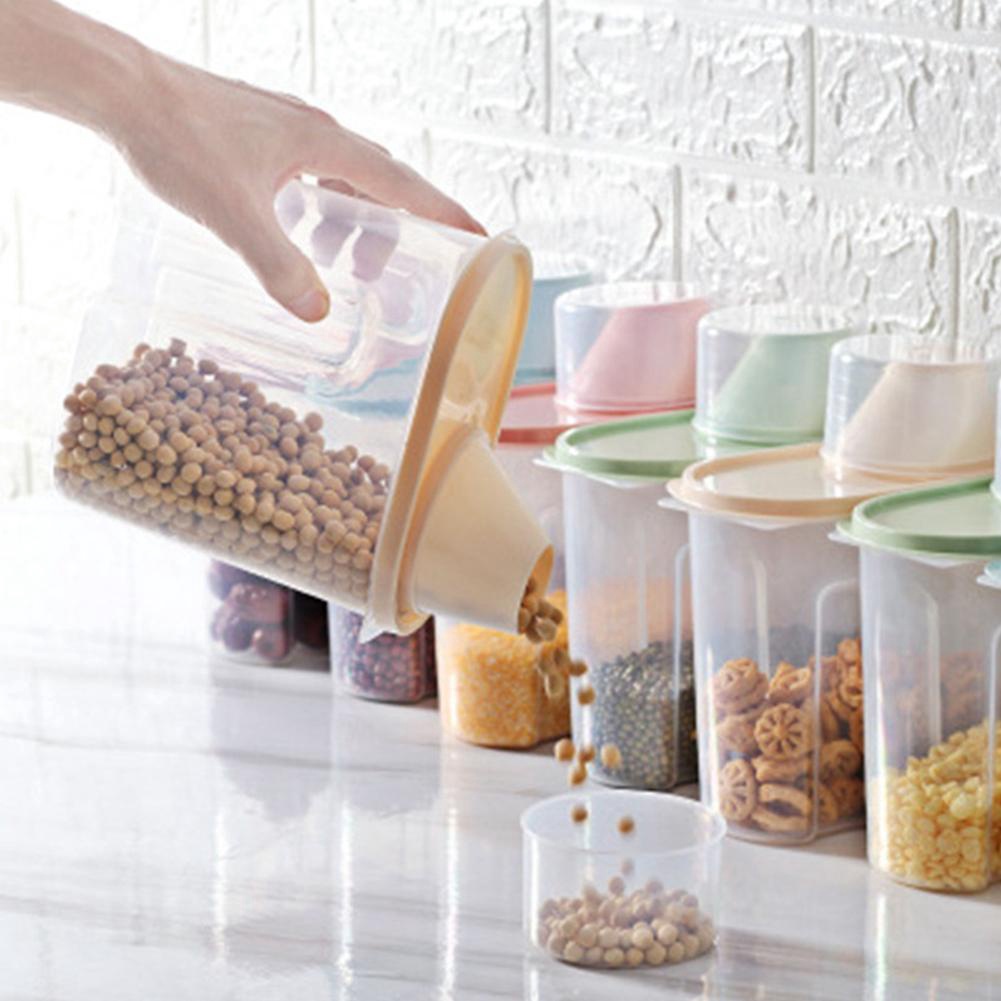 1.9/2.5L Grain Storage Jar With Lid Kitchen Grain Storage P7Y7 B3D0 Z9X1 Dried Food Kitchen E4F5