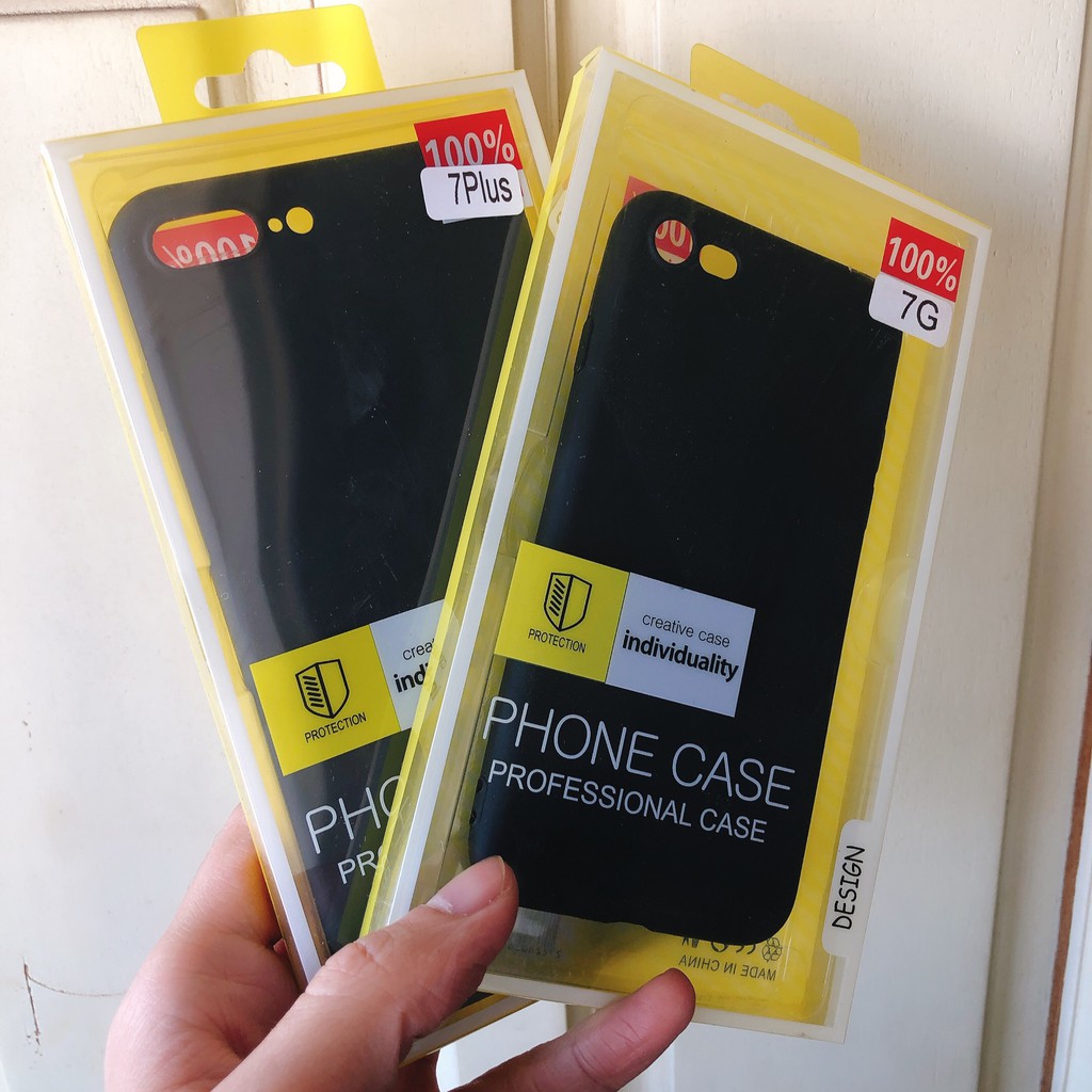 [Sale] Ốp dẻo Iphone 7 7 Plus 8 8 Plus đen mịn cao cấp fullbox