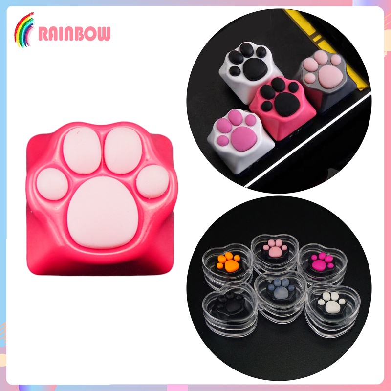 Nút Bàn Phím Cơ Bằng Kim Loại Hình Chân Mèo Dễ Thương Thay Thế Cho Máy Chơi Game