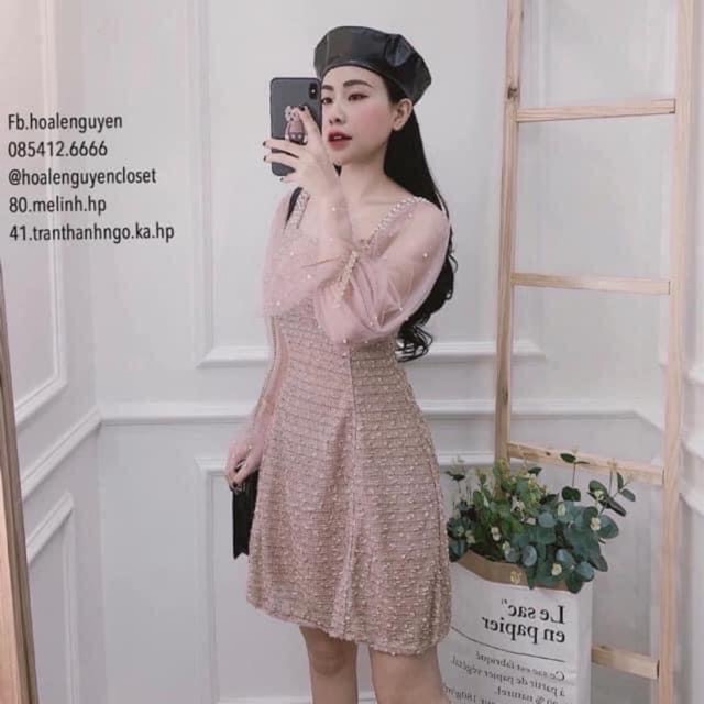 Váy dạ nhũ phối ngọc