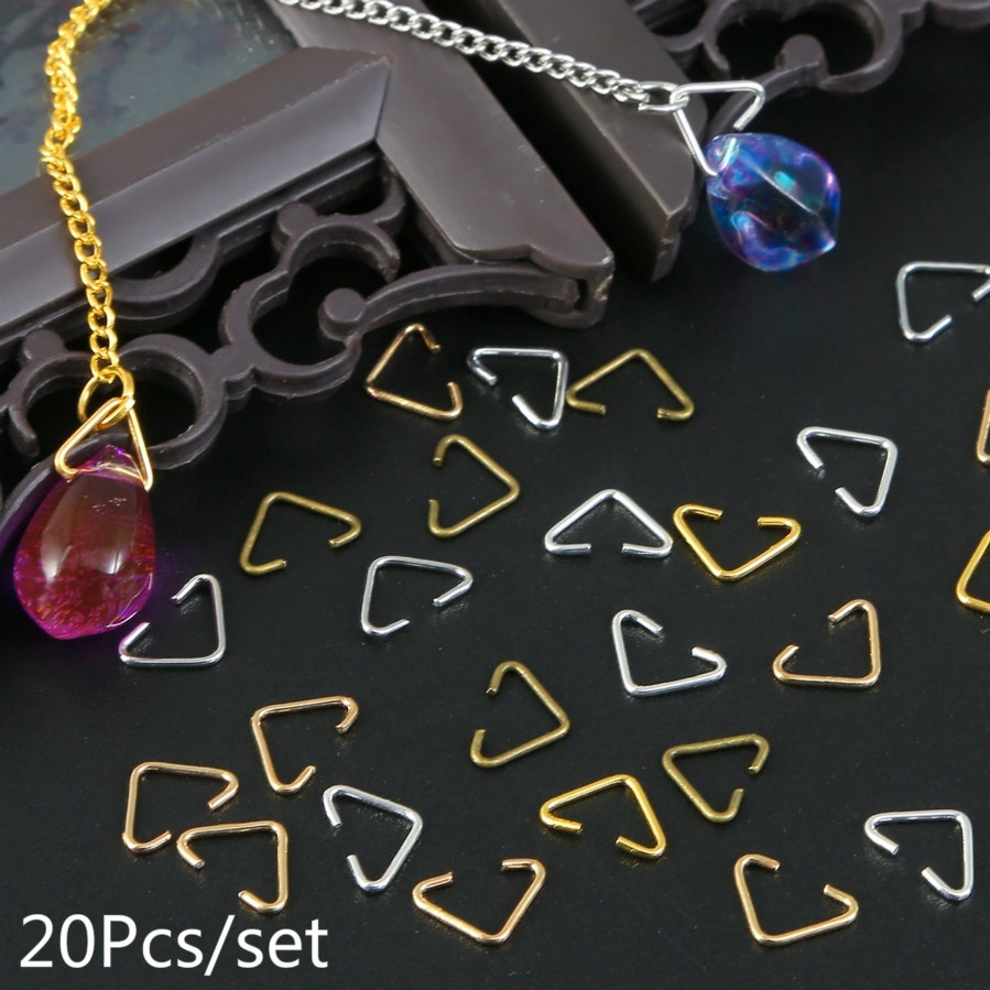 Set 20 Khoen Kim Loại Hình Tam Giác Dùng Làm Đồ Trang Sức