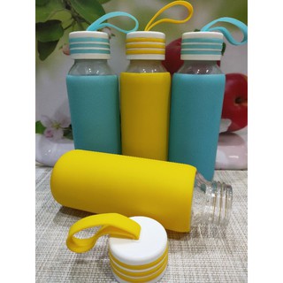 Bình Thủy Tinh 300ml Bọc Silicon Có Dây Xách