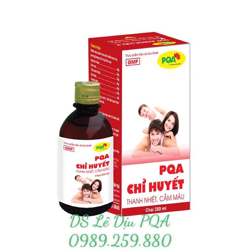 Siro Chỉ Huyết PQA Dùng Cho Người Chảy Máu Cam, Giúp Cầm Máu, Lương Huyết 250ML