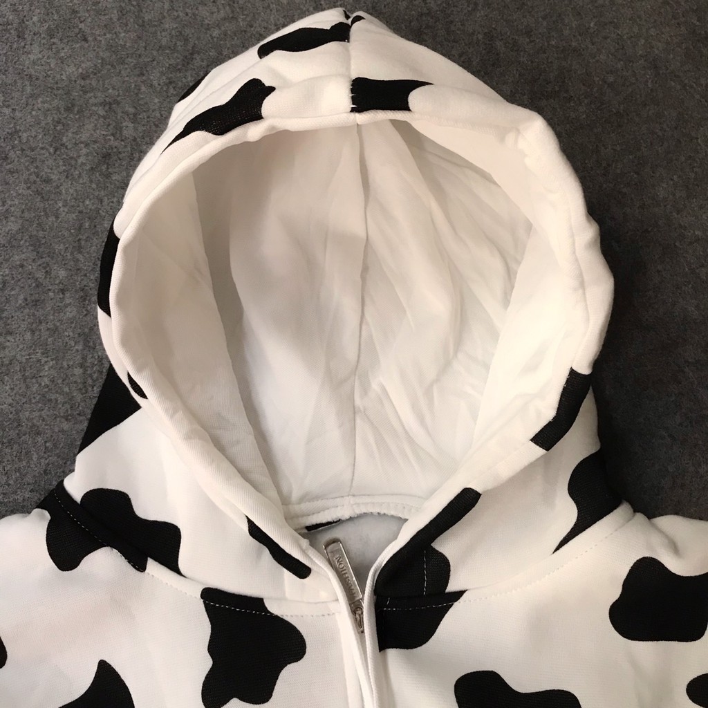 Áo Hoodie bò sữa form rộng khóa kéo Unisex nam nữ | BigBuy360 - bigbuy360.vn