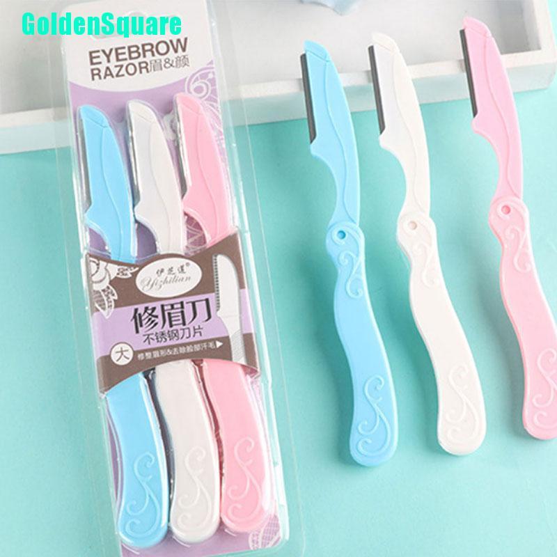 (hàng Mới Về) Bộ 3 Dao Cạo Định Hình Lông Mày An Toàn Cho Nữ | BigBuy360 - bigbuy360.vn