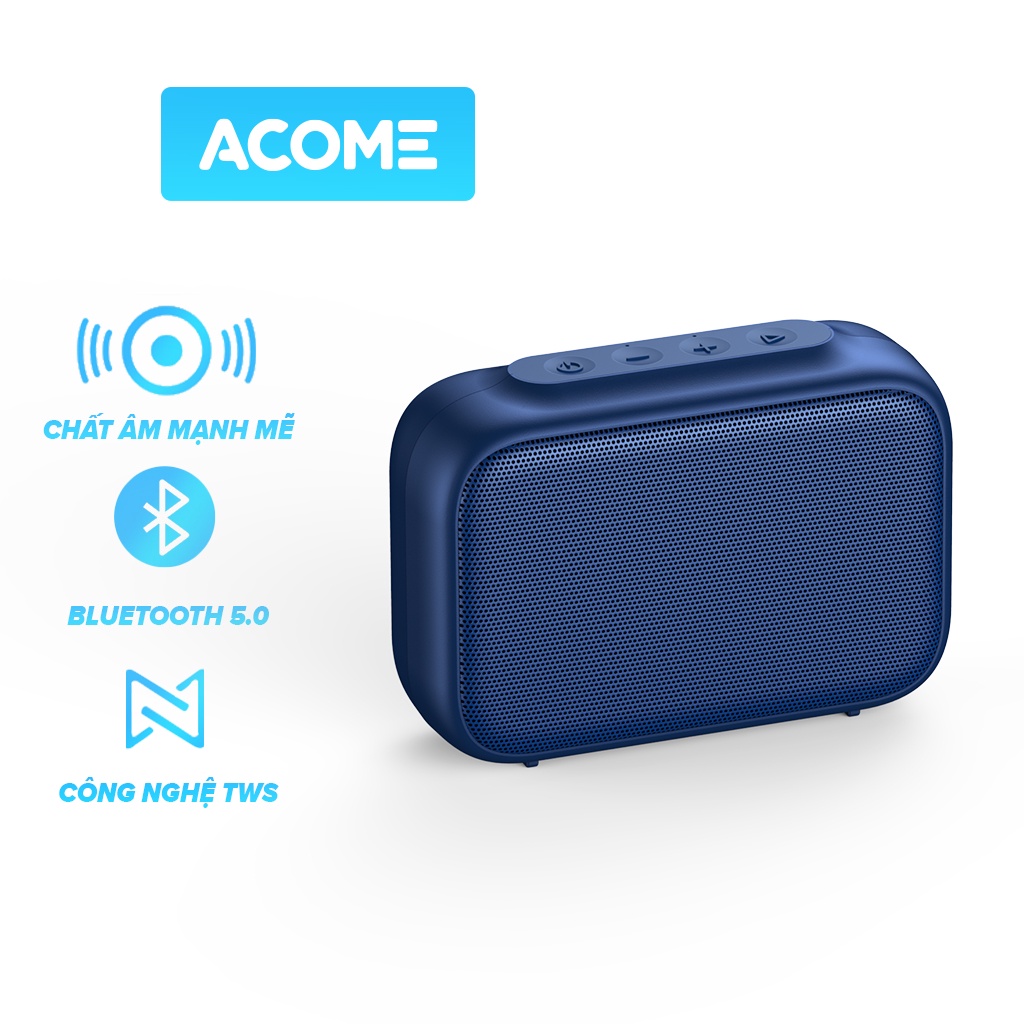 Loa Bluetooth ACOME A1 Công Suất 5W Hỗ Trợ TWS Ghép Đôi 2 Loa Âm Bass Trầm