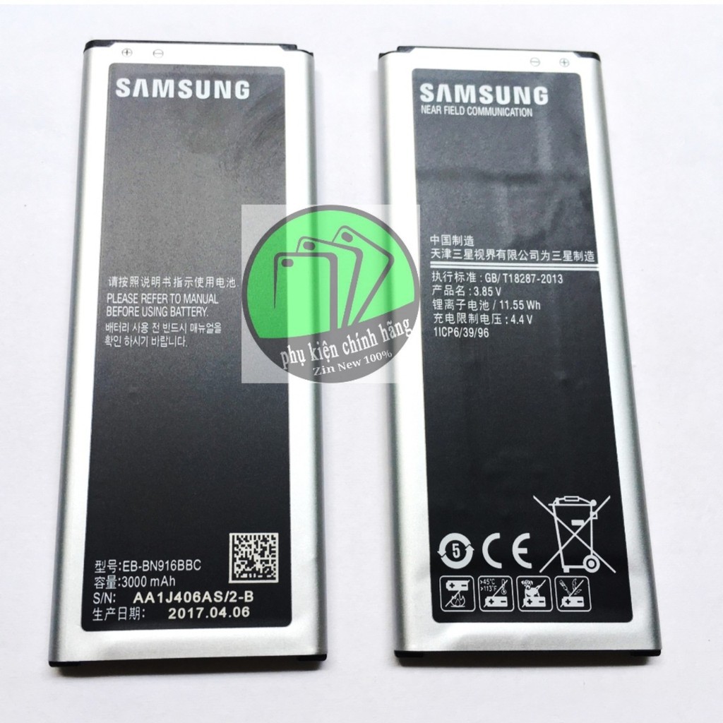 Pin SAMSUNG Note 4 (N916) 2 sim, 3000mAh hàng chính hãng