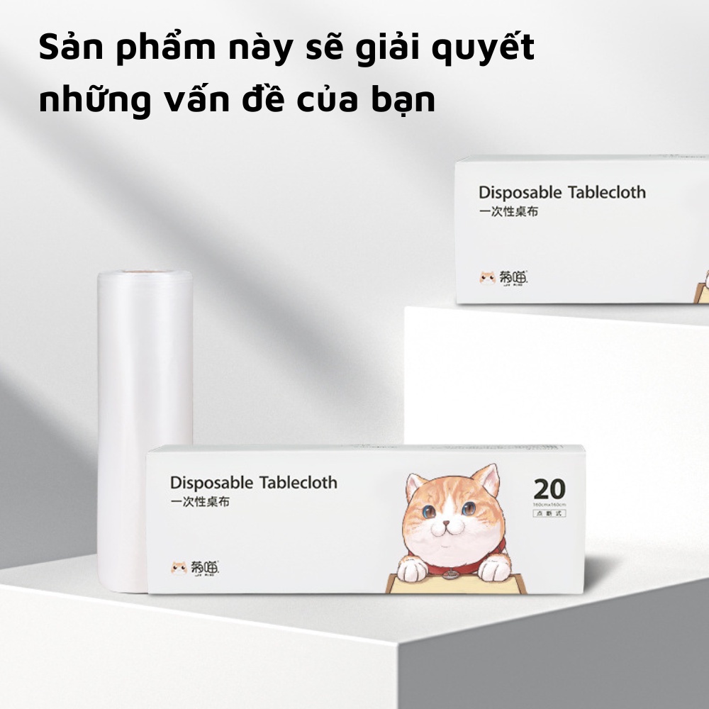 Khăn trải bàn dùng một lần trong suốt tiện lợi khi đi du lịch picnic liên hoan