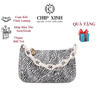 Túi xách đeo chéo nữ mini, Túi đeo chéo nữ mini họa tiết ngựa vằn phối xích CHIP XINH DC09