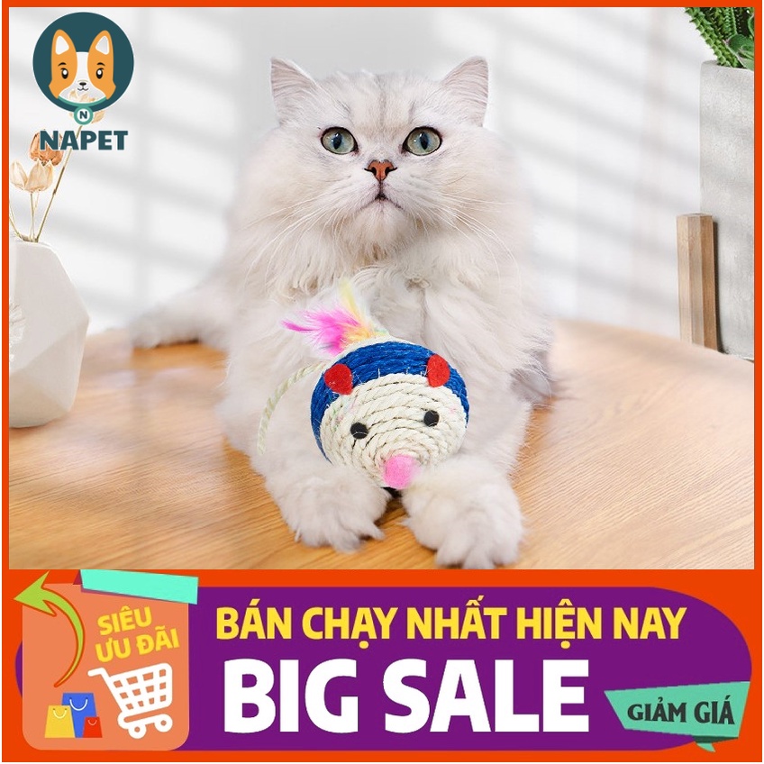 Bóng đồ chơi hình con chuột ngăn mèo cào đồ đạc và sàn nhà, luyện tập chân và thúc đẩy sự phát triển