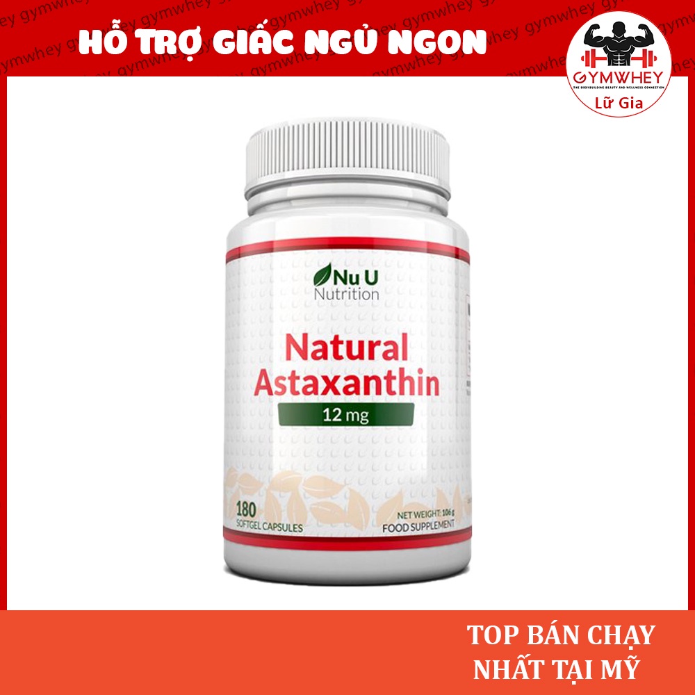 Astaxanthin Nuu Hỗ Trợ Chống Oxi Hóa Nuu Natural Astaxanthin 12mg (180 viên)
