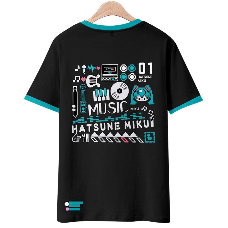 Áo Thun Tay Ngắn In Hình Hatsune Miku Dễ Thương Cho Nam Và Nữ