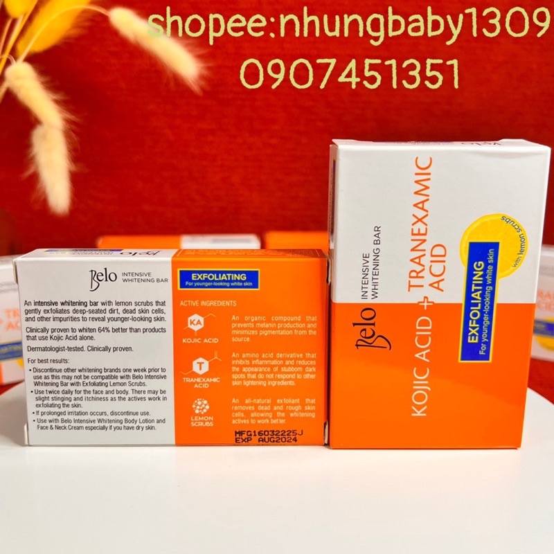 Xà phòng Kojic Belo làm sáng da mặt và body