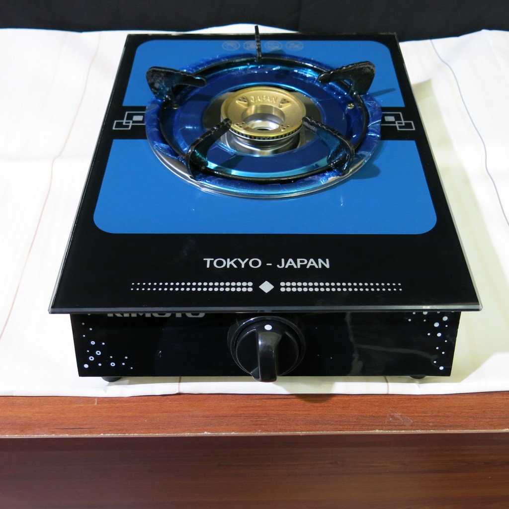 Bếp gas đơn mặt kính Kimoto KI-100GL, Mặt kính cường lực,Tiết kiệm gas