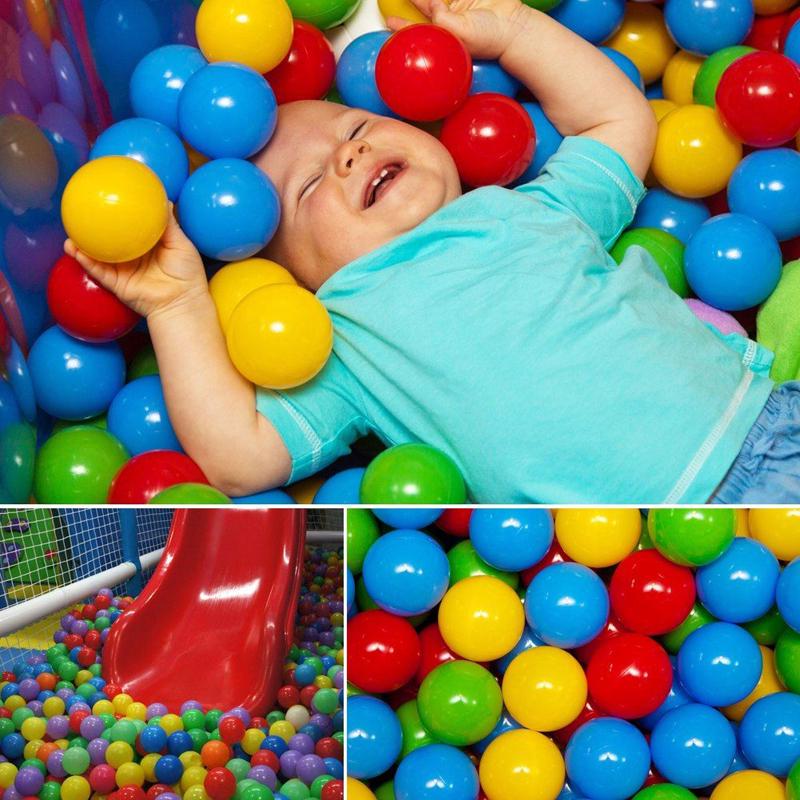 100PCS Multi-Color Kids Plastic Soft Play Balls Toy for Ball Pit Swim Pool Toys