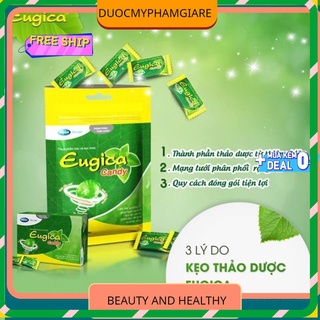 Kẹo ngậm EUGICA hỗ trợ bổ phế, ấm đường hộp hấp, dịu cơn ho,giảm đau rát khang tiếng bịch 15 viên/100viên