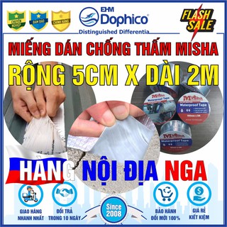 (5cm x 2m) Miếng dán chống thấm Misha rộng 5cm x dài 2m – Băng keo chống thấm dột – Bịt rò rỉ ống nước