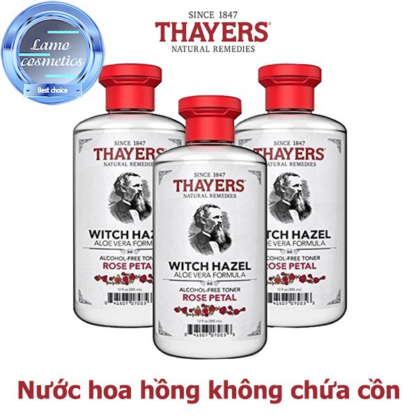 Nước Hoa Hồng Thayers Không Cồn Rose Petal Witch Hazel Toner